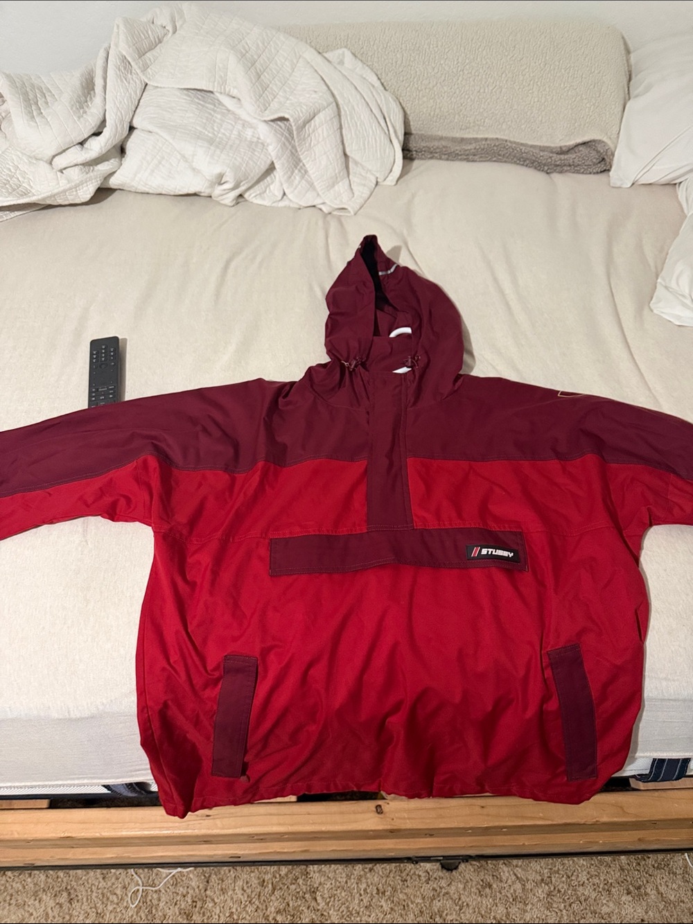Stussy Hooded Windbreaker Pull-Over Jacket